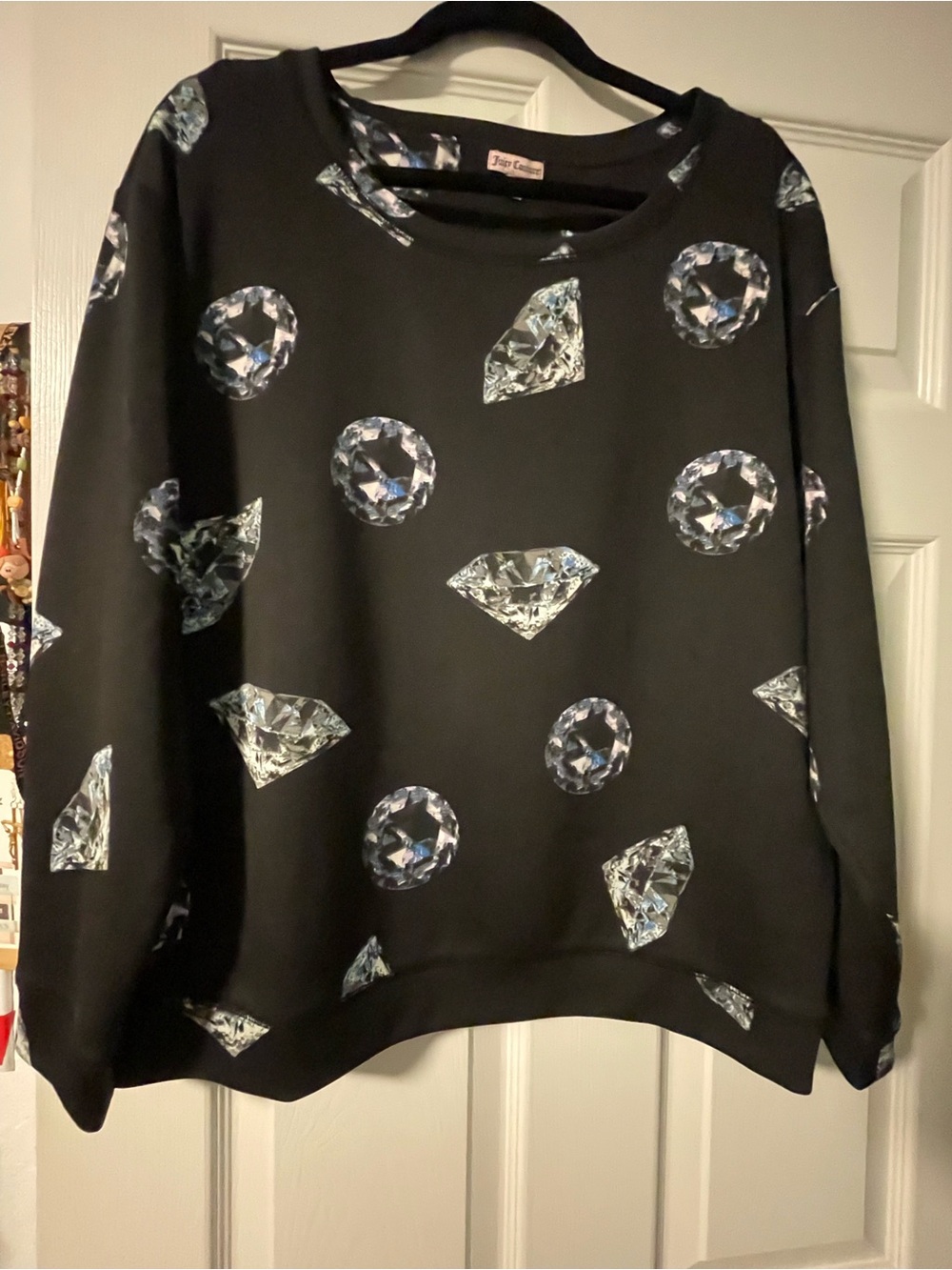 Juicy Couture Black Top with Pink Logo Tag